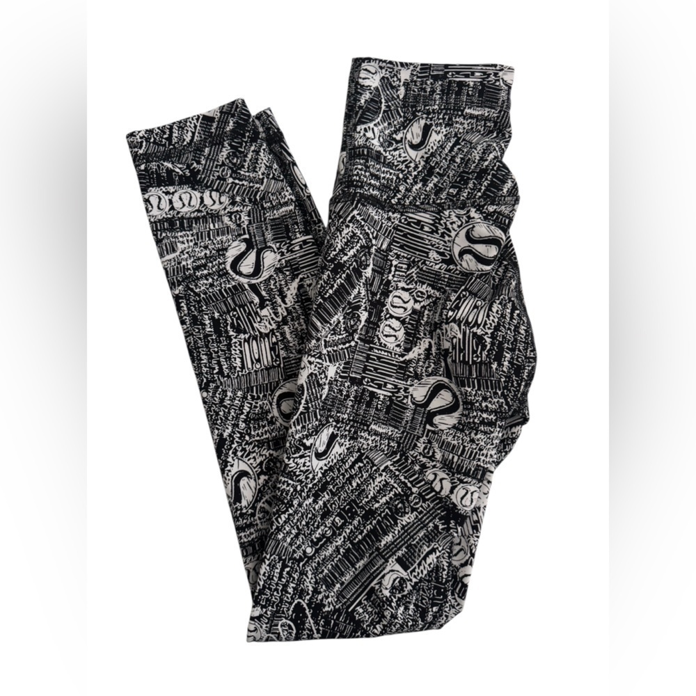 Lululemon Wunder Train High-Rise Tight 25" in Tear It Up Alpine White Black - Picture 6 of 6